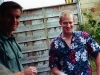 Chris and Jeremy in garden