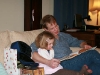 Chris reading to niece Isobel
